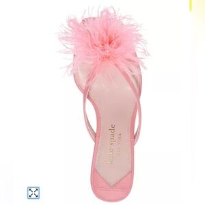 kate spade new york Women's Pink Bahama Slip-On Pom Pom Dress Sandals, 6.5